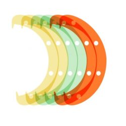 Luftkniv Rund 1" Standard Air Wipe Shim Set E2351
